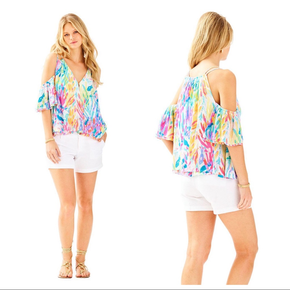 Lilly Pulitzer Bellamie Top Multi Sparkling Sands
